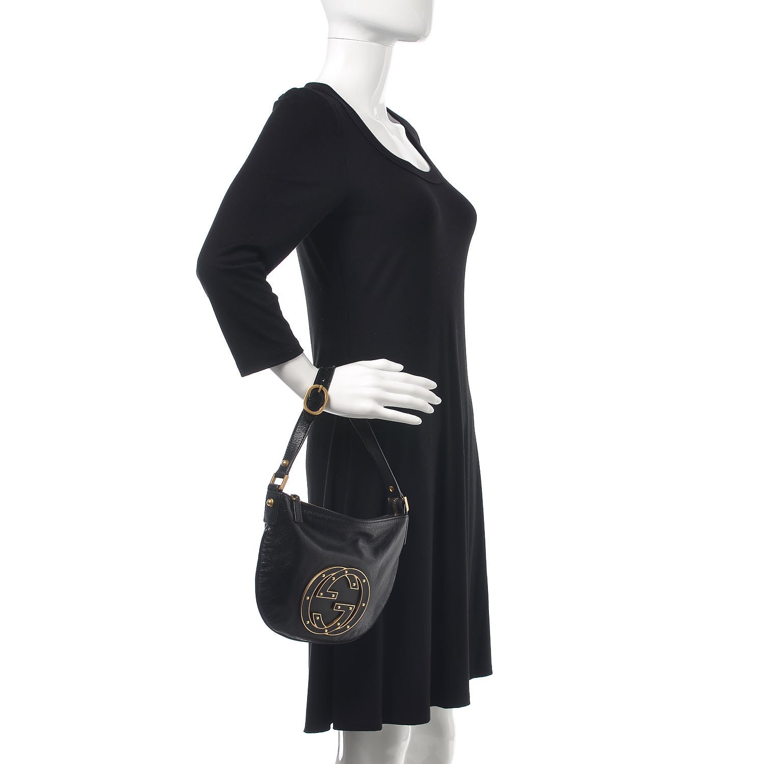 Gucci Calfskin Small Blondie Hobo Black 2 of 8