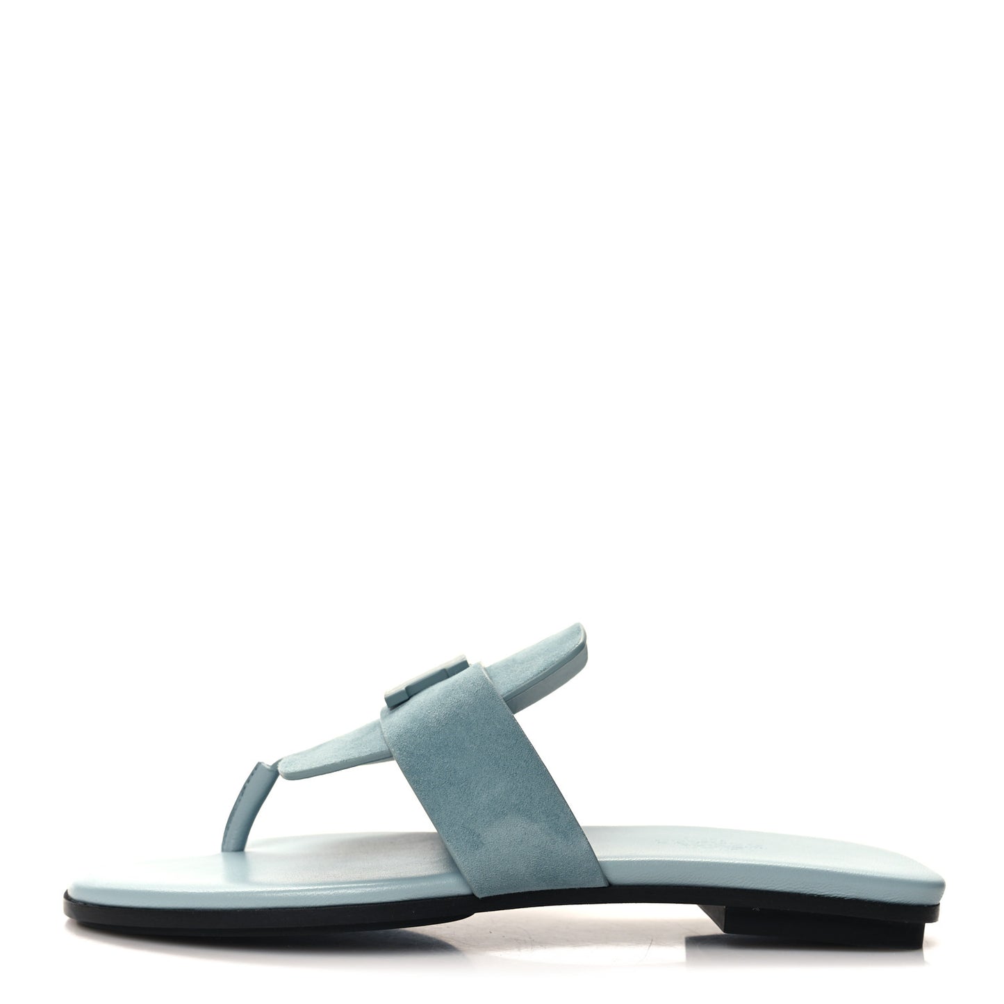 Suede Goatskin Womens Galerie Sandals 36 Bleu Pinede