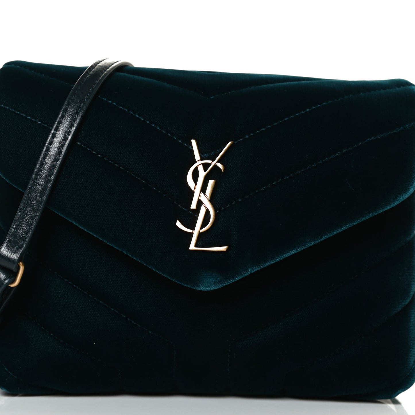 Velvet Y Quilted Monogram Toy Loulou Crossbody Bag Dark Ottanio