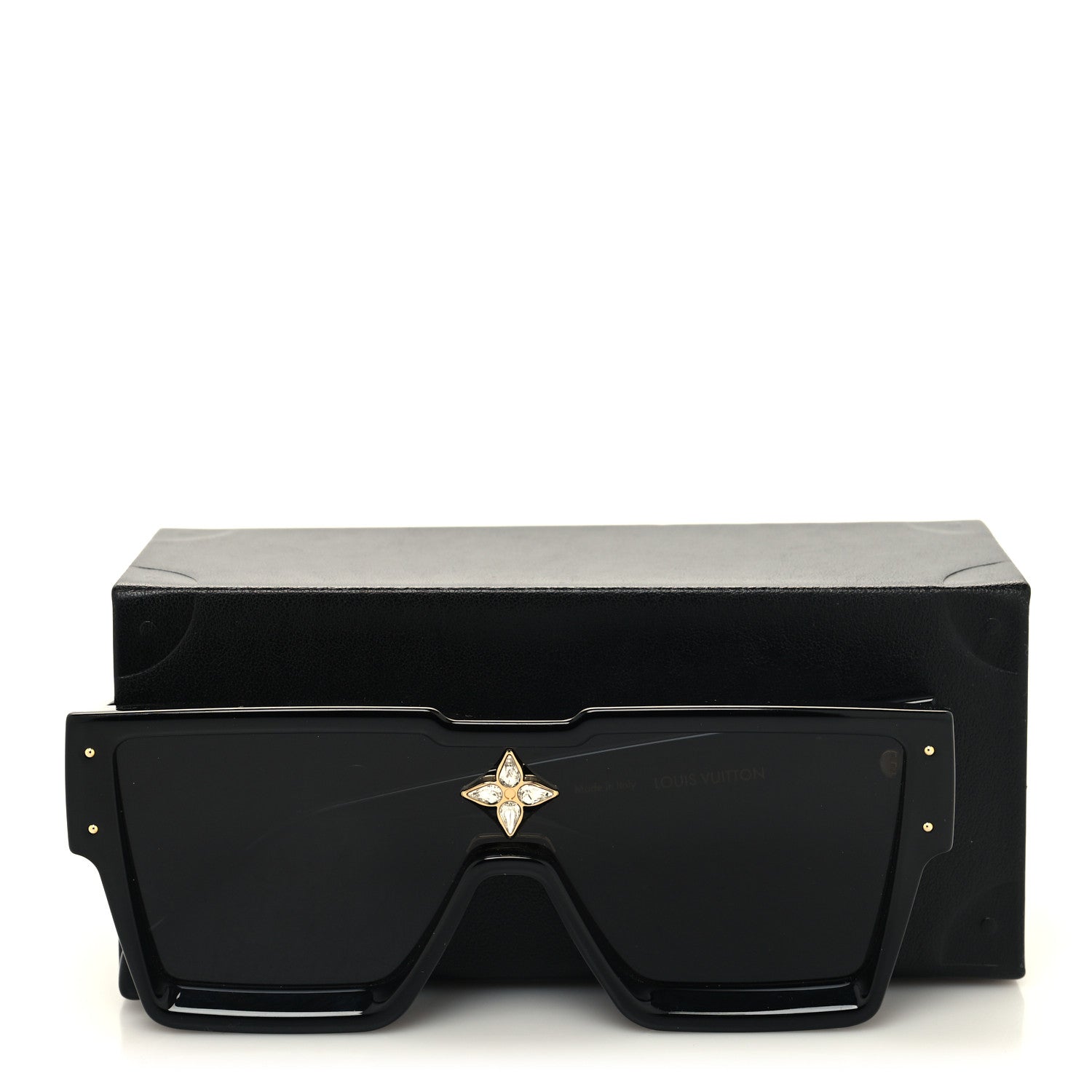 Louis Vuitton Acetate Swarovski Crystal Cyclone Sunglasses Z1578W Black 9 of 9