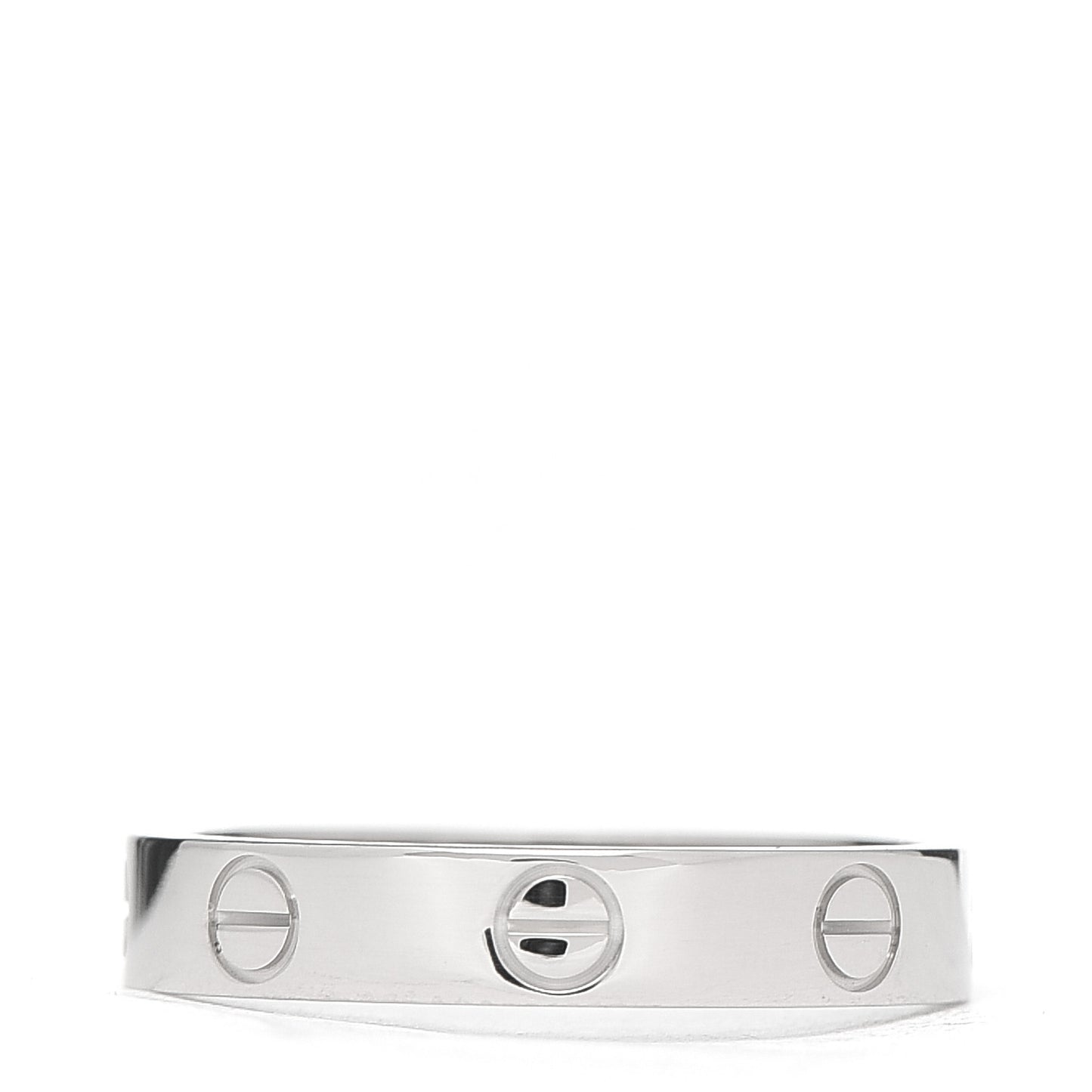 18K White Gold 3.5mm LOVE Wedding Band Ring 54 6.75
