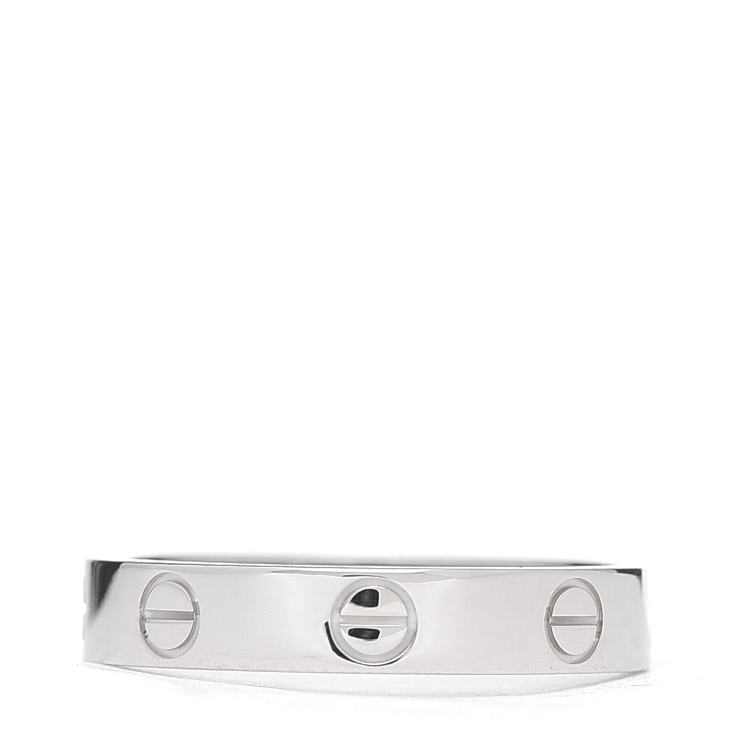 Cartier 18K White Gold 3.5mm LOVE Wedding Band Ring 54 6.75 3 of 5