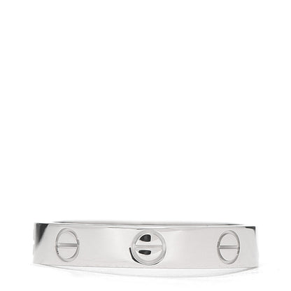 Cartier 18K White Gold 3.5mm LOVE Wedding Band Ring 54 6.75 3 of 5
