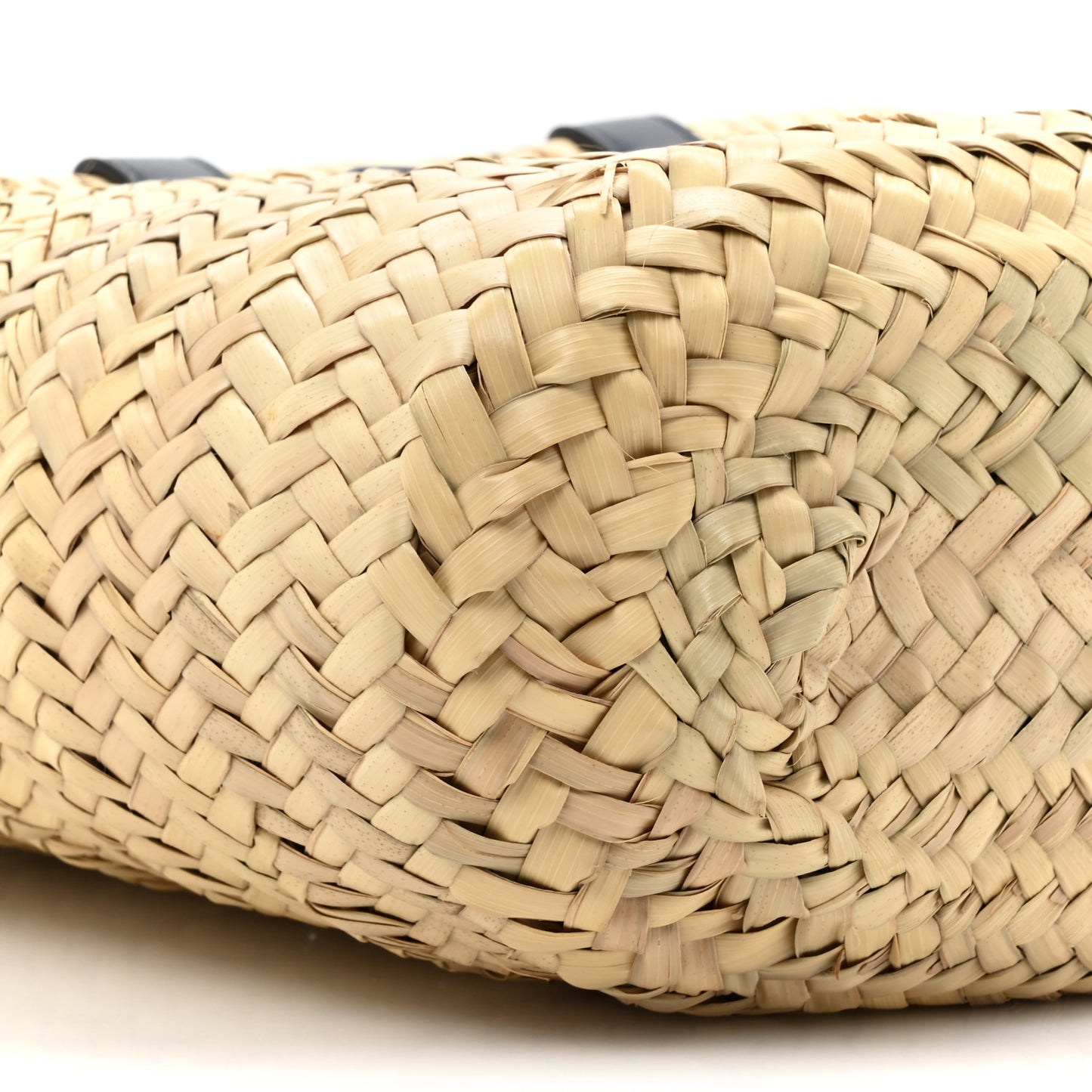 Raffia Calfskin Triomphe Nano Panier Navy Blue
