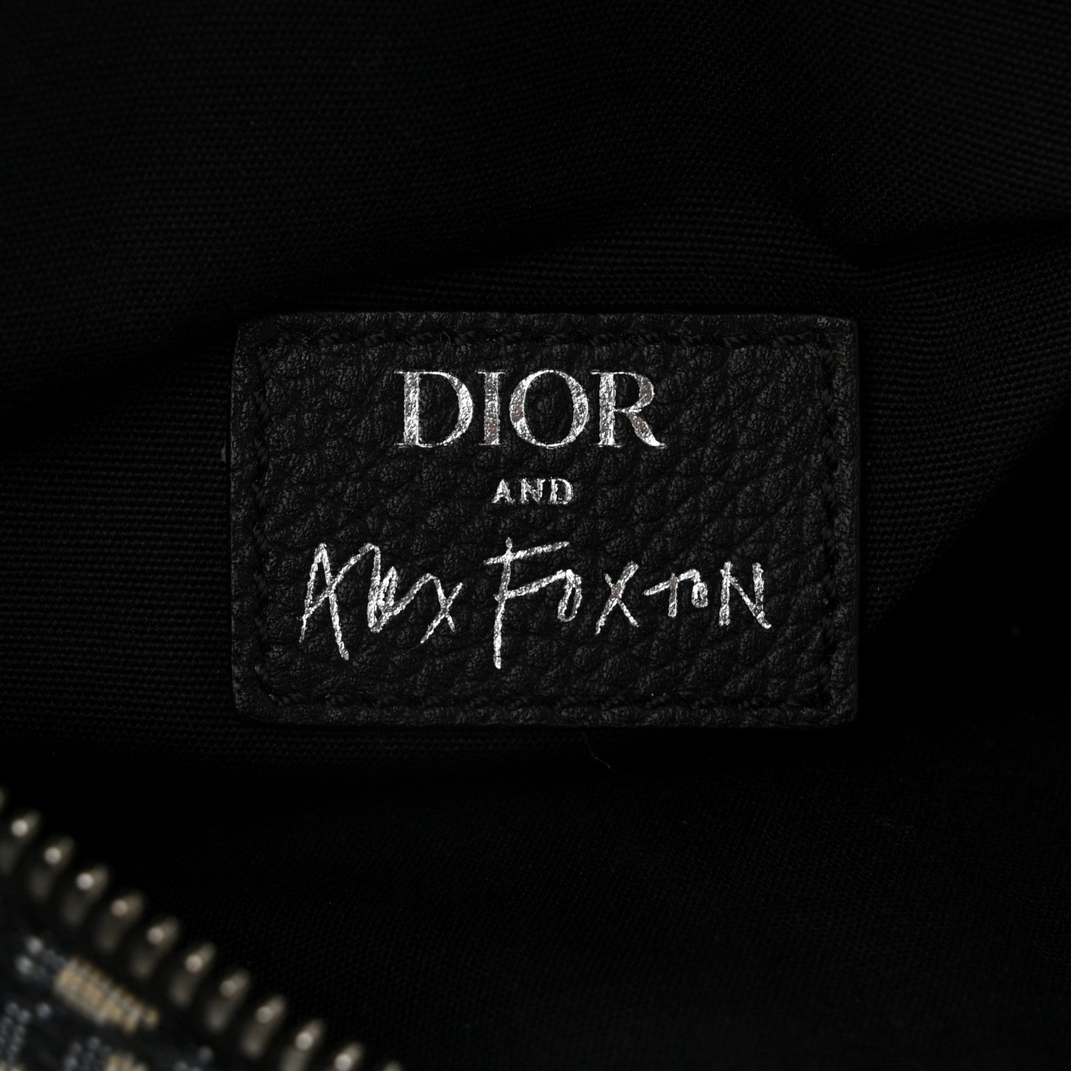 Christian Dior X ALEX FOXOTN Oblique Floral Print Mens Saddle Bag Blue Multicolor 5 of 11