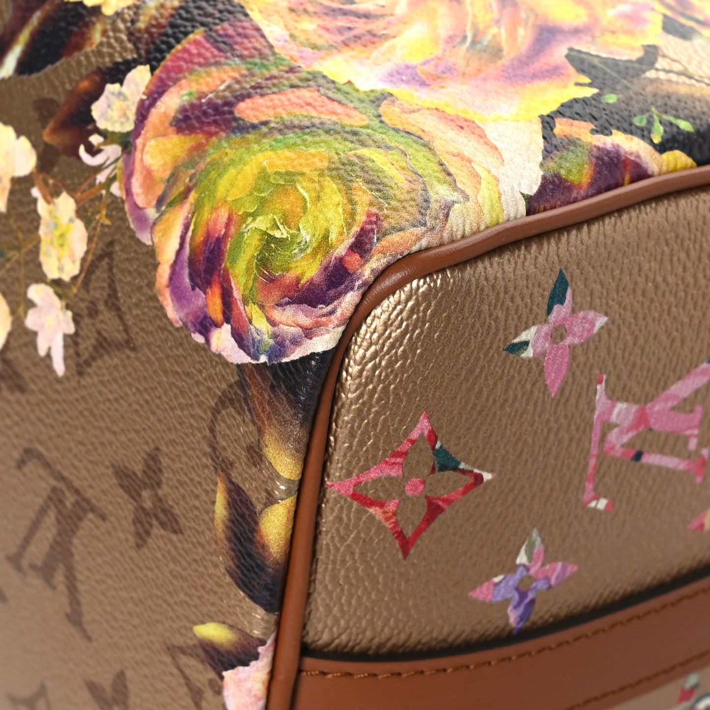 Metallic Monogram LV Garden Speedy Bandouliere 25 Gold