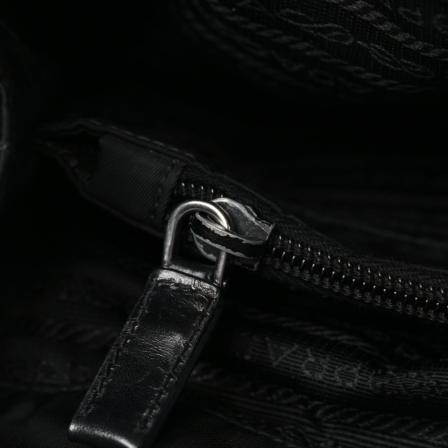 Nylon Vela Drawstring Shopping Tote Black