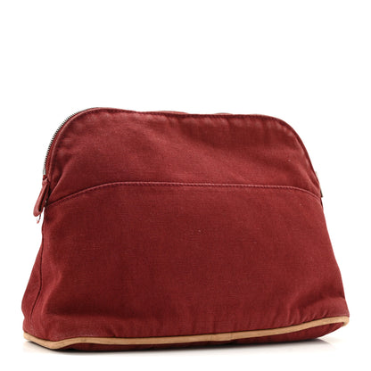 Hermes Cotton Bolide Travel Cosmetic Pouch Rouge 3 of 11