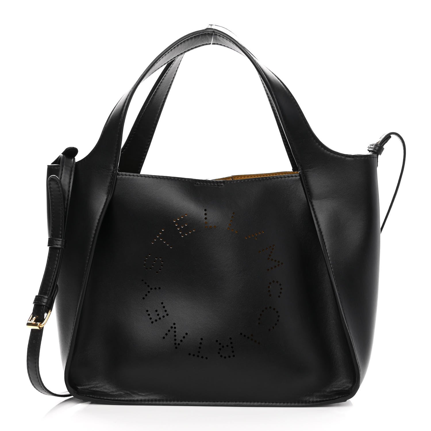 Stella McCartney Eco Alter Nappa East West Perforated Tote Black 3 of 10