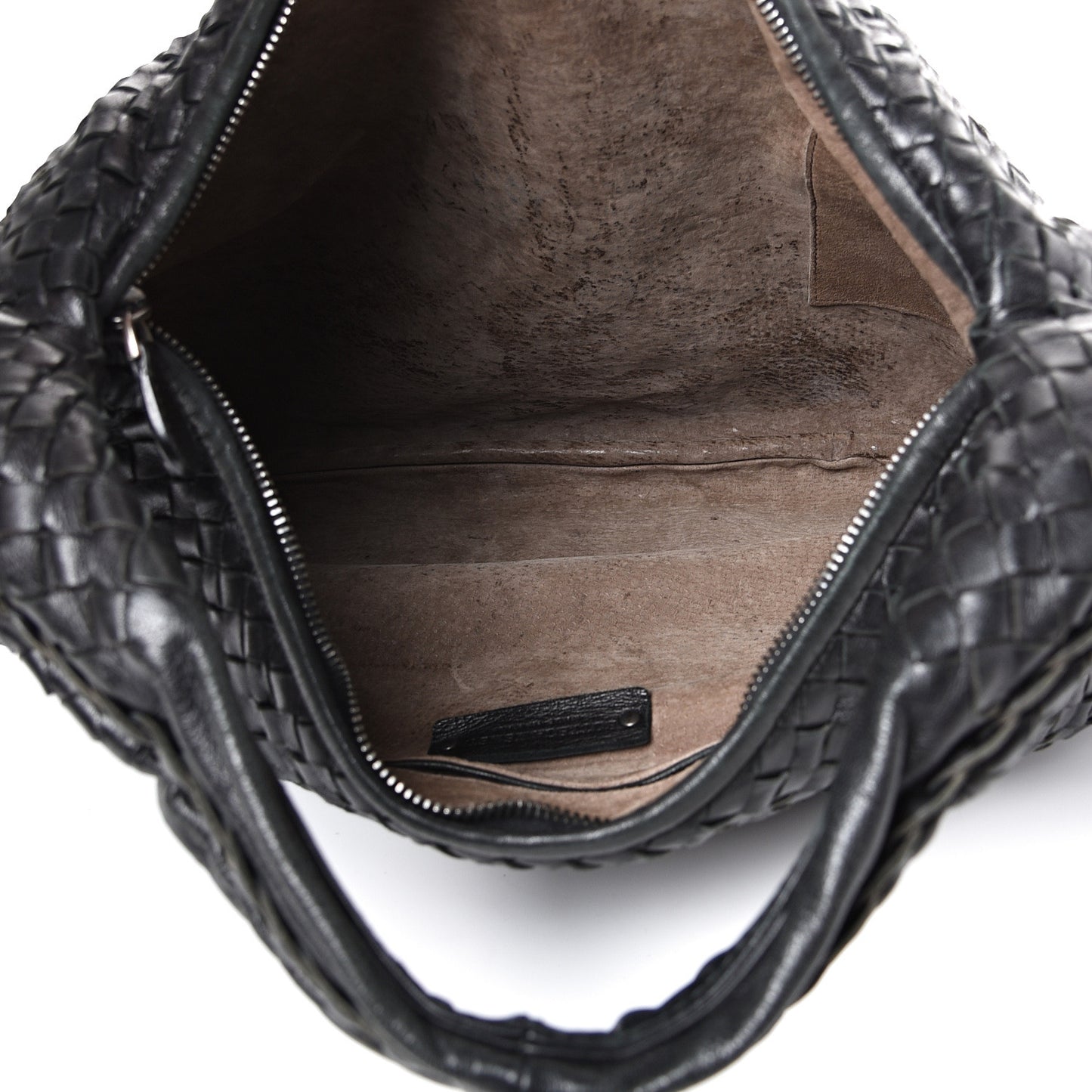 Nappa Intrecciato Large Veneta Hobo Black
