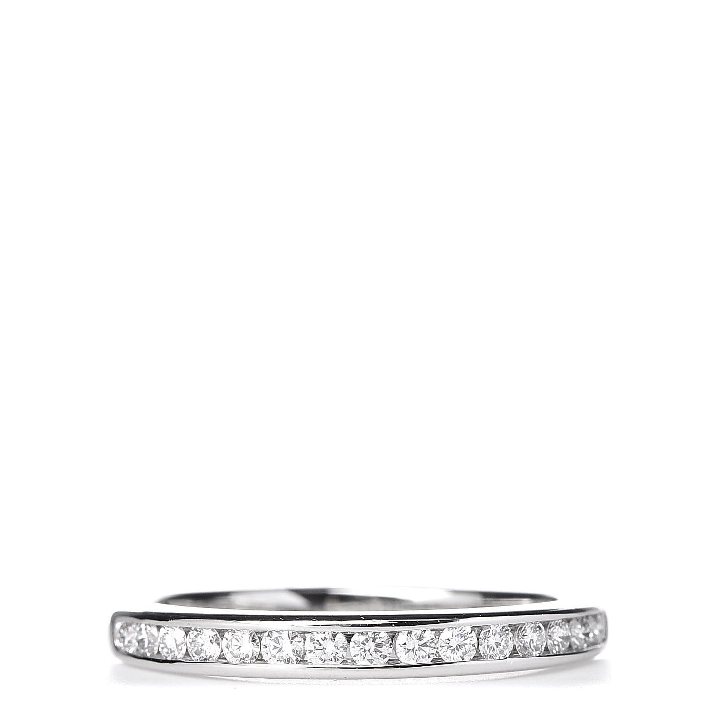 Platinum Diamond .22ctw Half Circle Wedding Band Ring 52 6