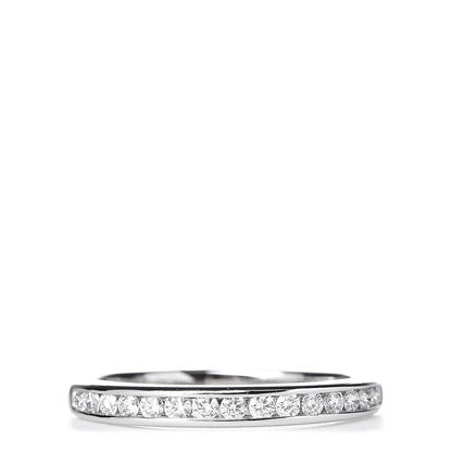 Tiffany Platinum Diamond .22ctw Half Circle Wedding Band Ring 52 6 1 of 6