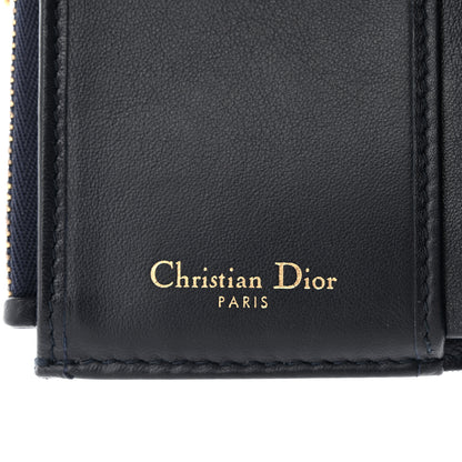 Christian Dior Oblique Saddle Lotus Wallet Blue 7 of 12