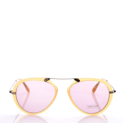 Tom Ford Aaron Aviator Sunglasses TF473 Yellow 2 of 8