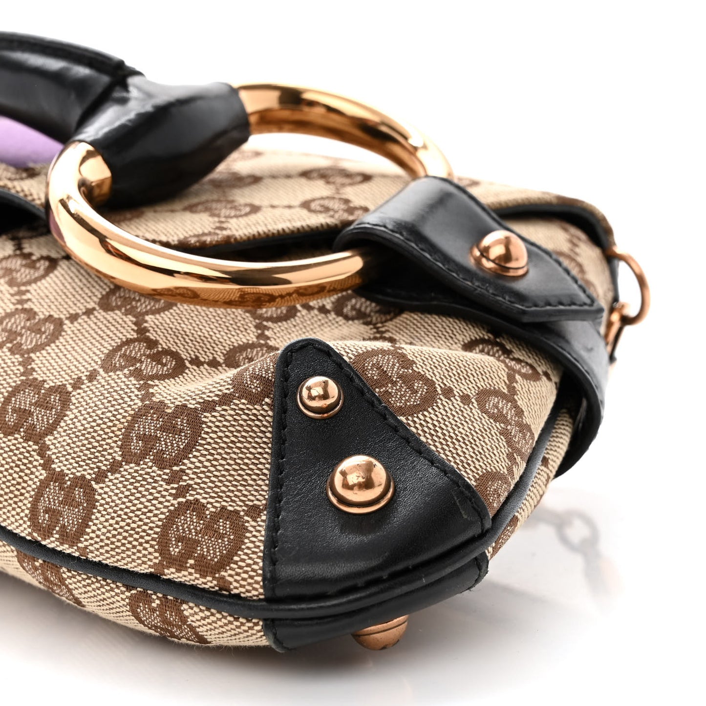Tom Ford Monogram Horsebit Web Clutch Purple