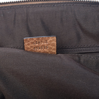 Gucci Calfskin Medium Web Dome Bag Brown 7 of 14