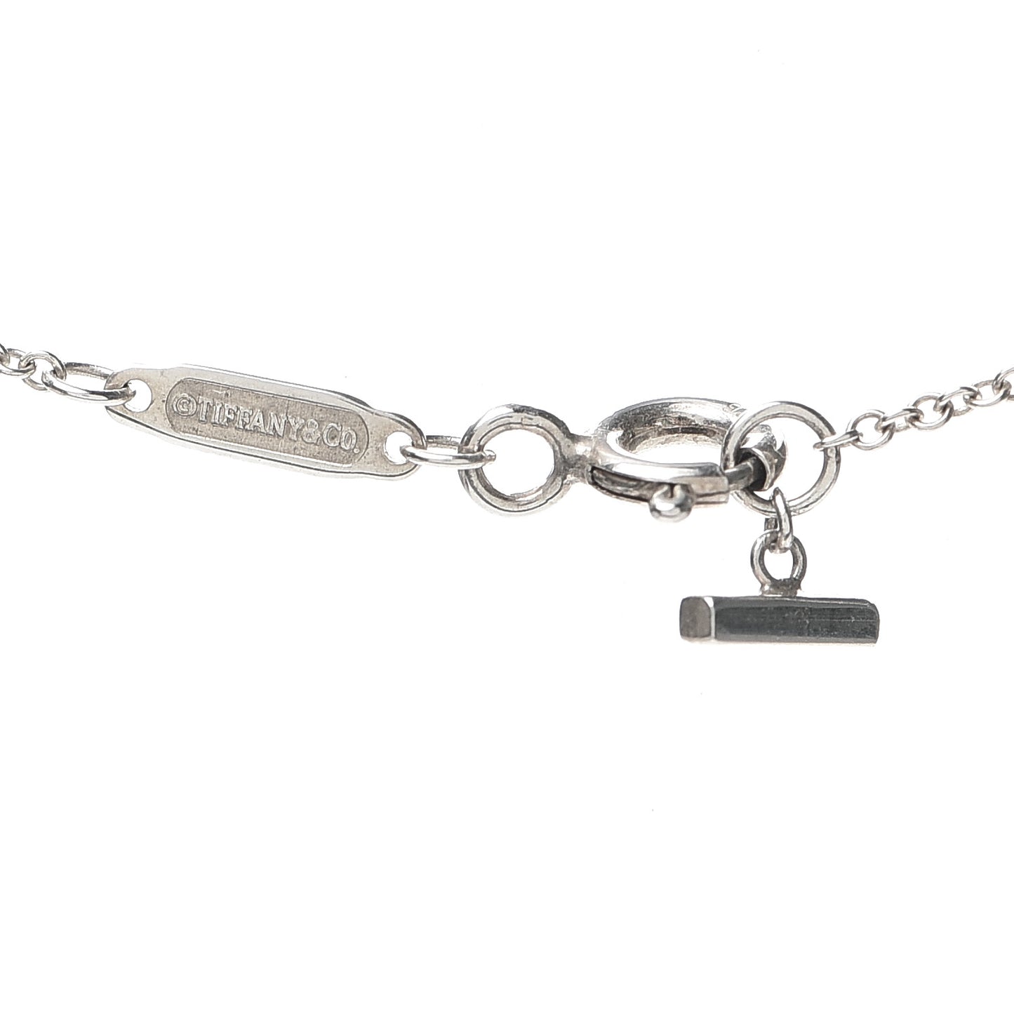 Sterling Silver Small T Smile Pendant Necklace