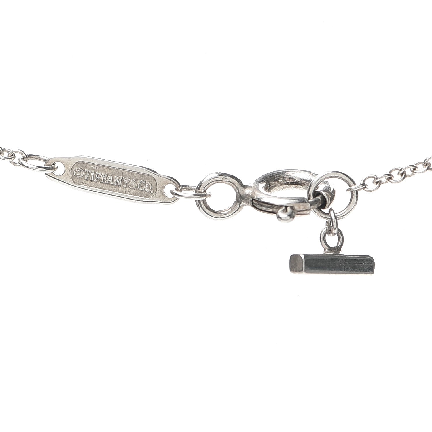 Tiffany Sterling Silver Small T Smile Pendant Necklace 5 of 6