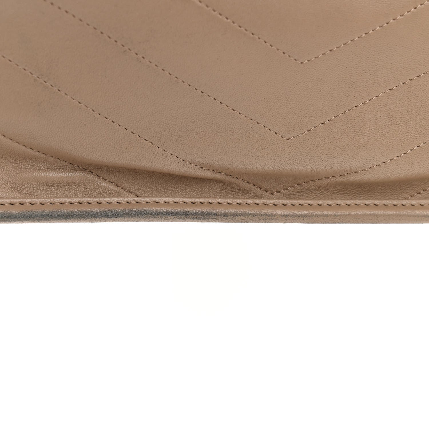 Saint Laurent Lambskin Matelasse Monogram Medium Niki Chain Satchel  Dark Beige 21 of 21
