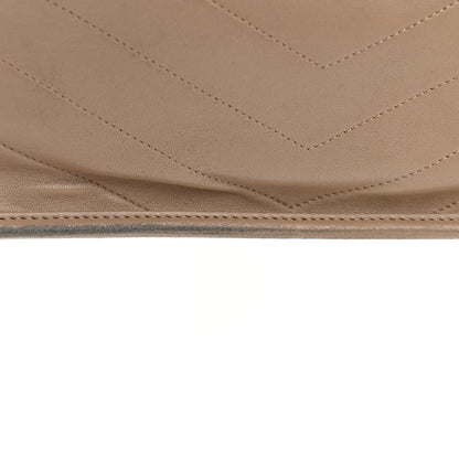 Saint Laurent Lambskin Matelasse Monogram Medium Niki Chain Satchel  Dark Beige 21 of 21