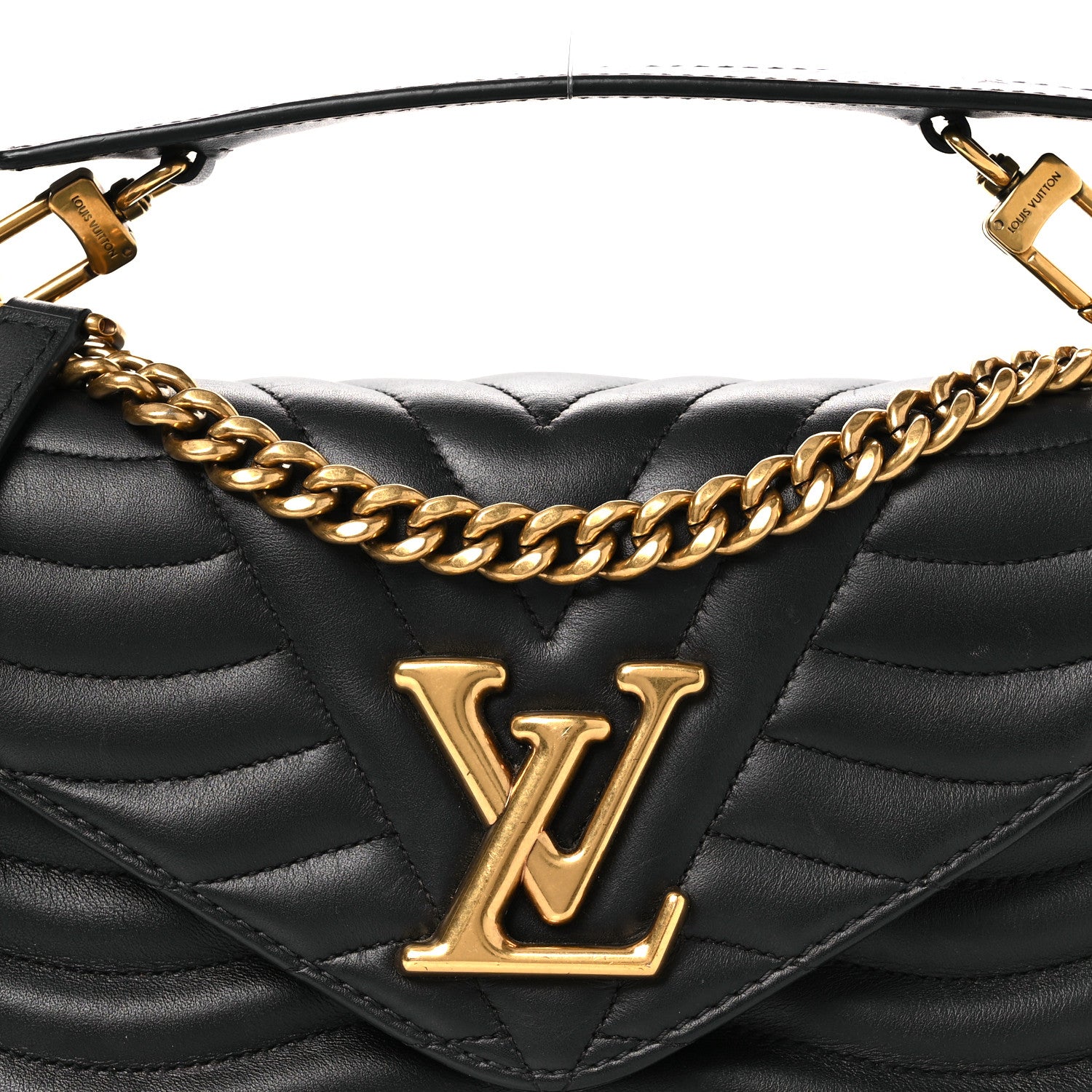 Louis Vuitton Calfskin New Wave Chain MM Black 8 of 13