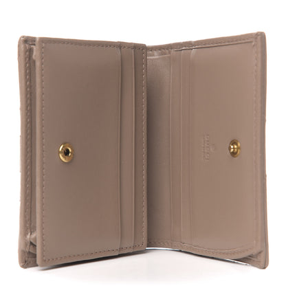 Gucci Calfskin Matelasse GG Marmont Card Case Wallet Porcelain Rose 4 of 7
