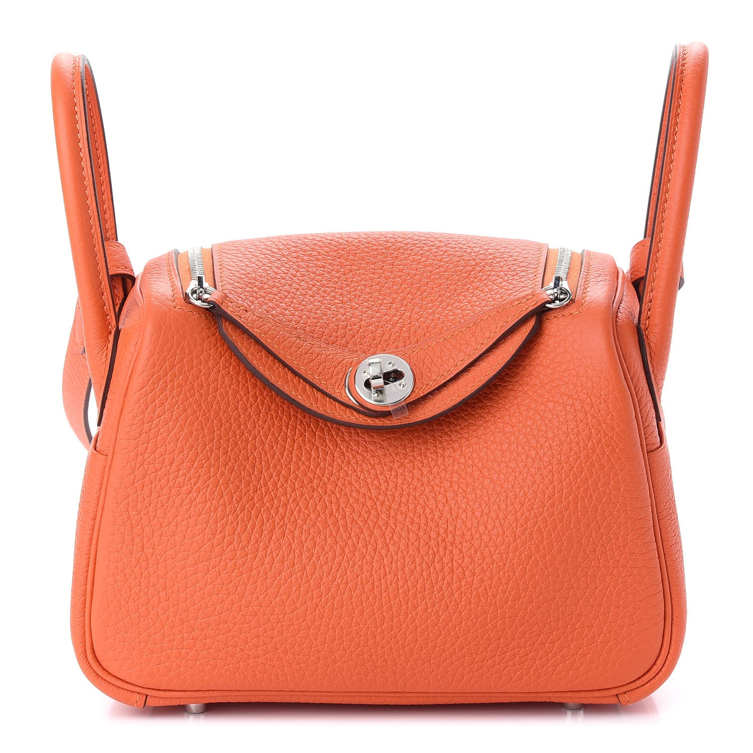 Hermes Taurillon Clemence Mini Lindy 20 Feu 1 of 9