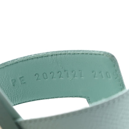 Hermes Epsom Oran Sandals 39.5 Vert Embrun 8 of 9