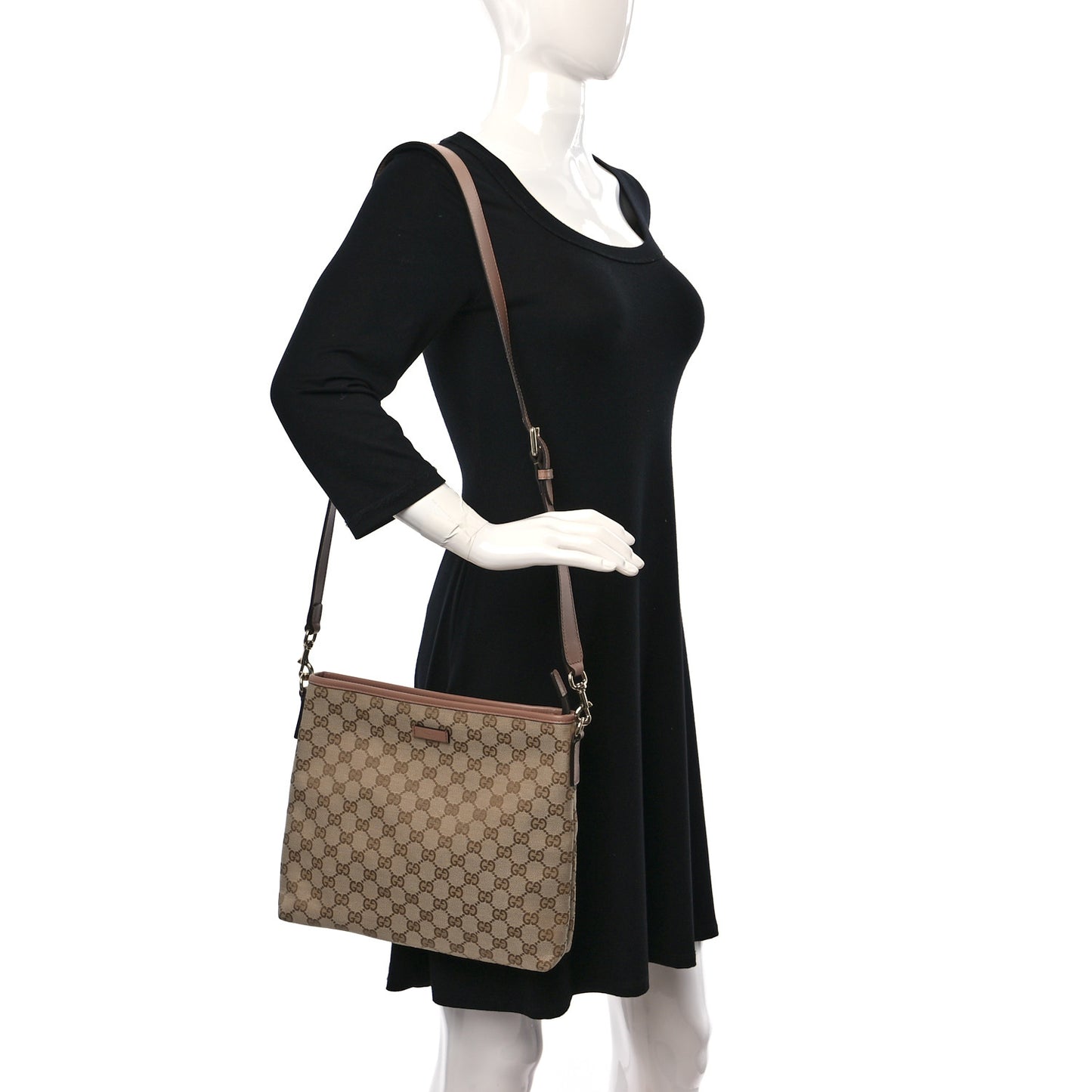 Monogram Medium Flat Messenger Bag Pink