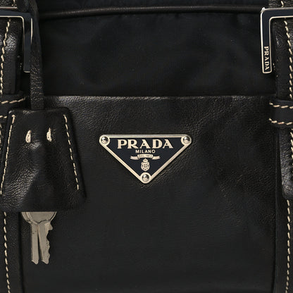 Prada Tessuto Nylon Soft Calf Tote Black 7 of 9