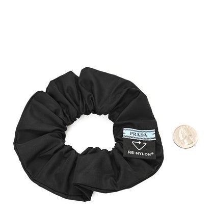 Prada Re-Nylon Metal Logo Scrunchie Black 2 of 4