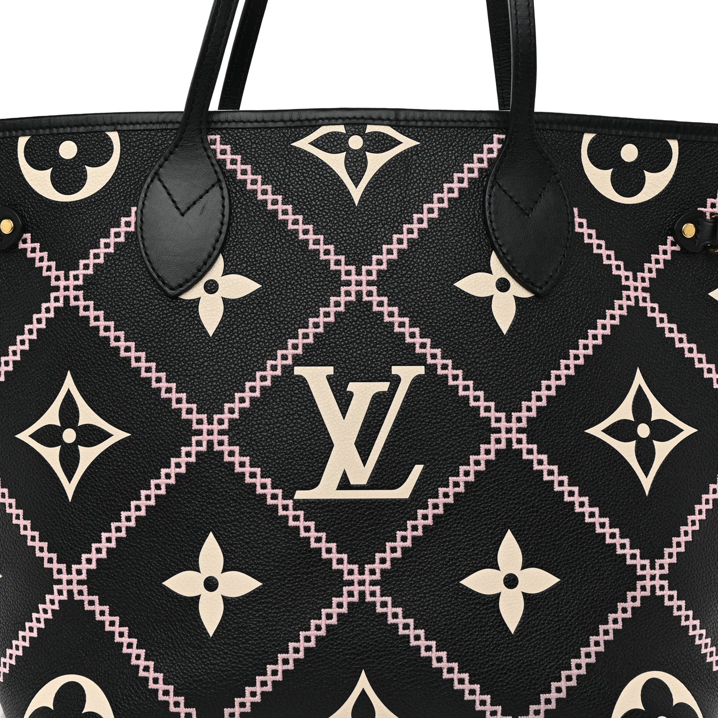 Empreinte Monogram Giant Broderies Neverfull MM Black
