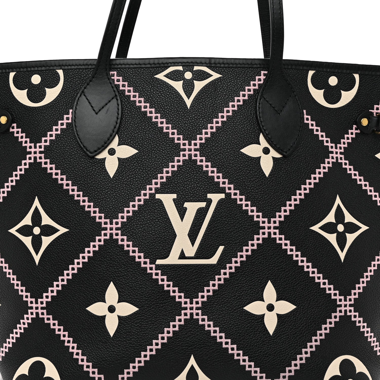Louis Vuitton Empreinte Monogram Giant Broderies Neverfull MM Black 7 of 9