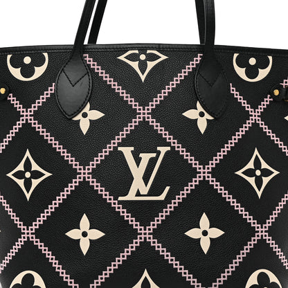 Louis Vuitton Empreinte Monogram Giant Broderies Neverfull MM Black 7 of 9