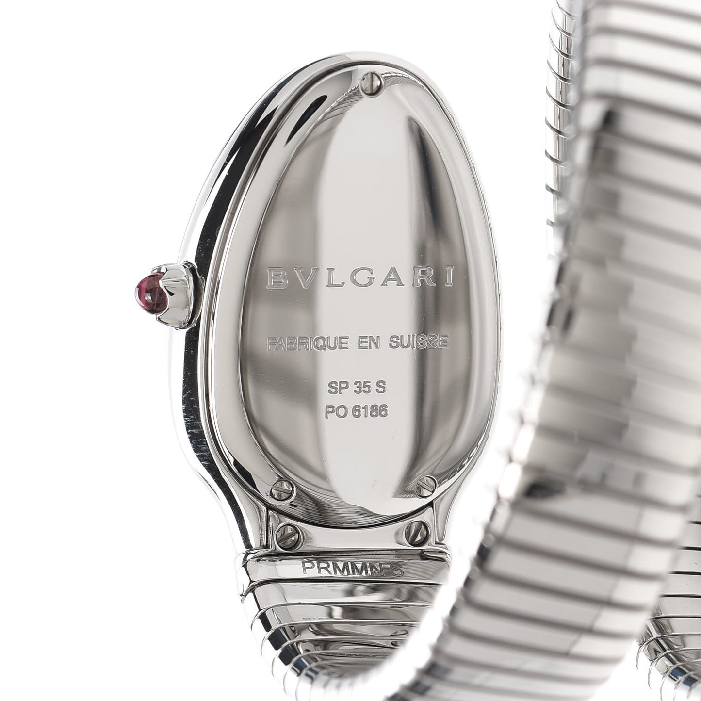 Stainless Steel Diamond Bezel 35mm Serpenti Tubogas Quartz Watch