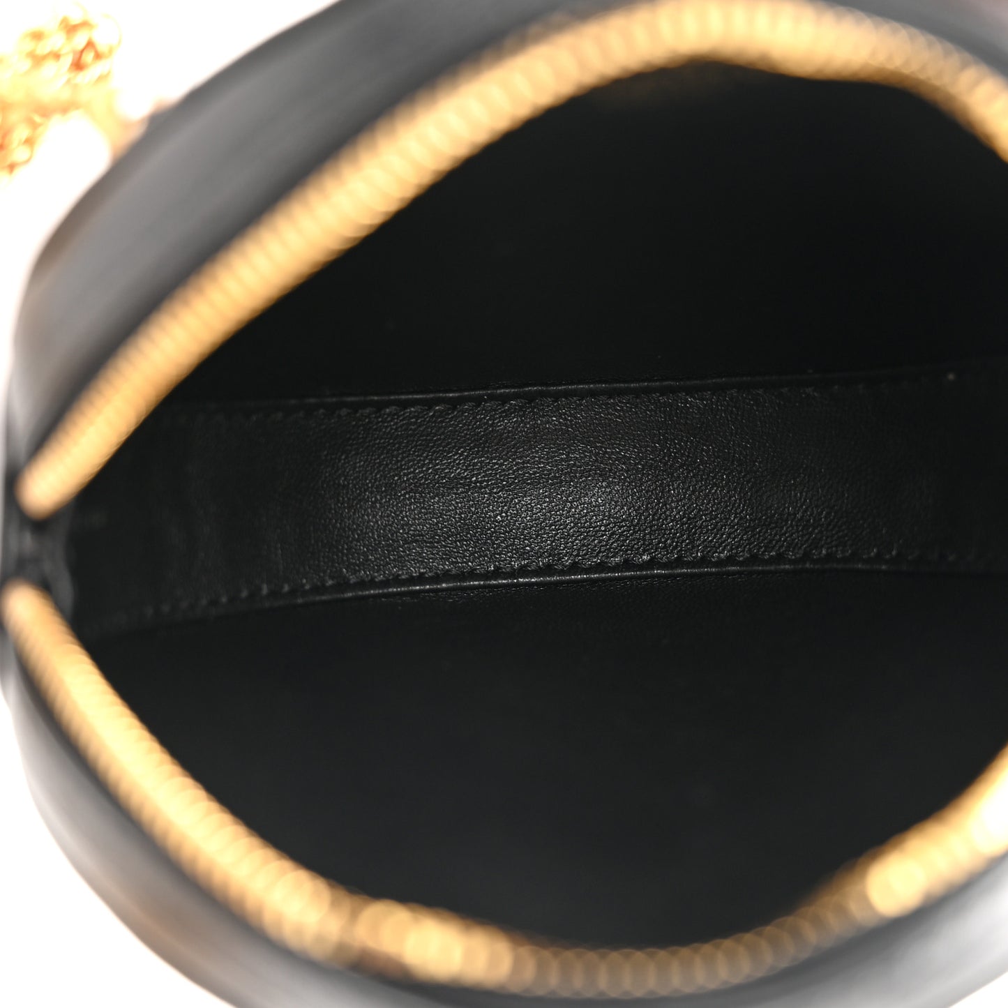 Calfskin Roman Stud Round Crossbody Bag Black