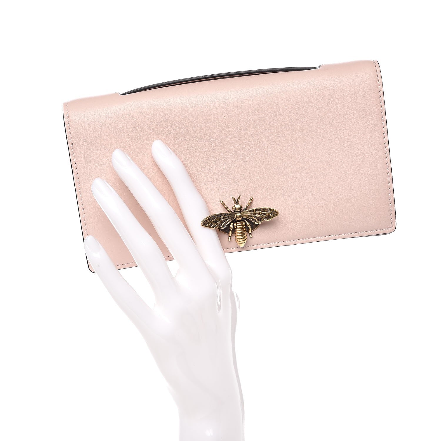 Christian Dior Calfskin Bee Pouch Pink 2 of 7