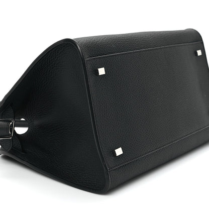 The Row Matte Grained Calfskin Soft Margaux 12 Black 8 of 10