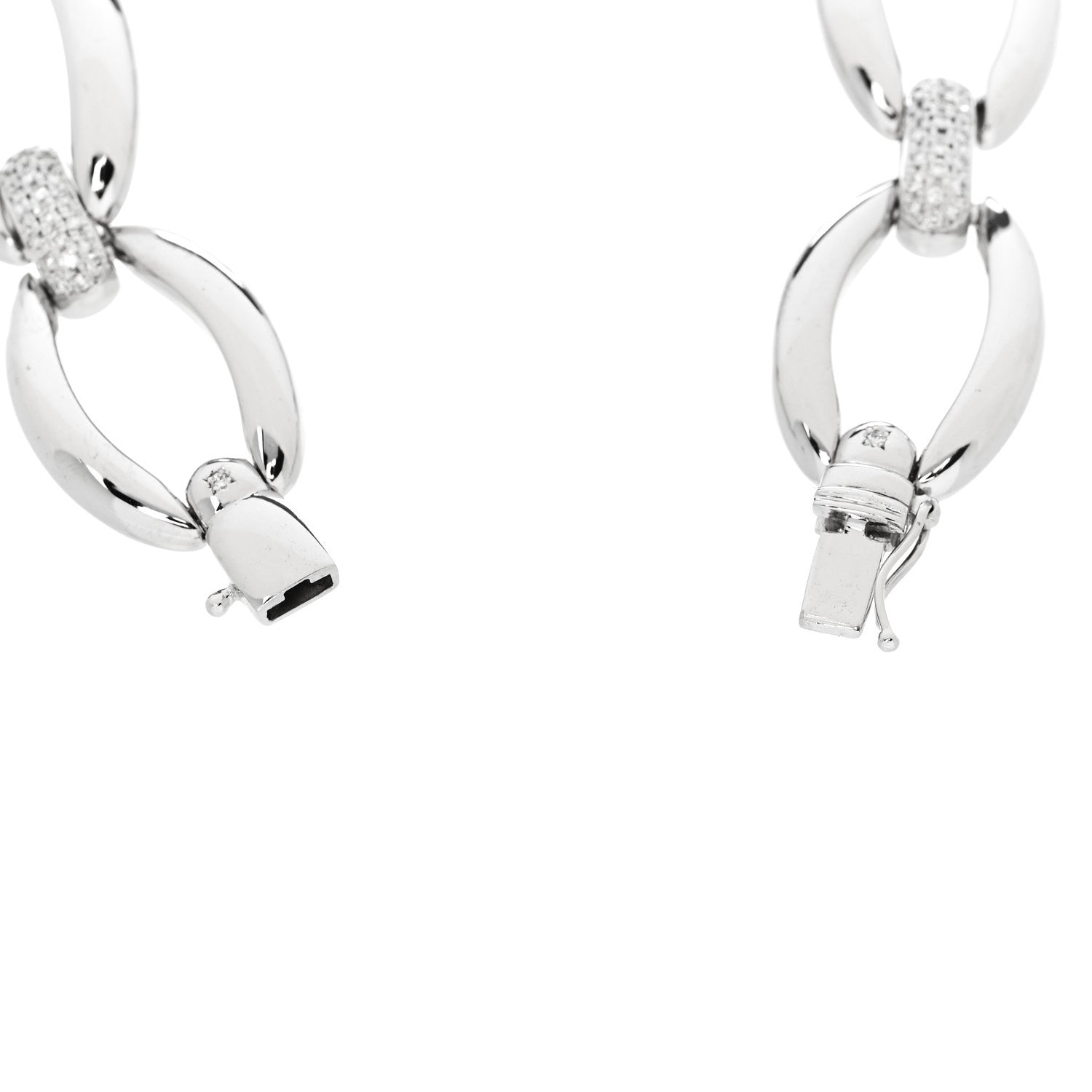 Parker & West by FASHIONPHILE 18K White Gold Diamond .60ct Oval Link Bracelet 4 of 7