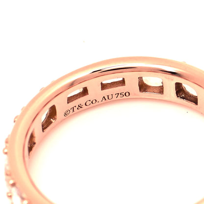Tiffany 18K Rose Gold Diamond Metro Rose Cut Eternity Band Ring 47 4 5 of 5