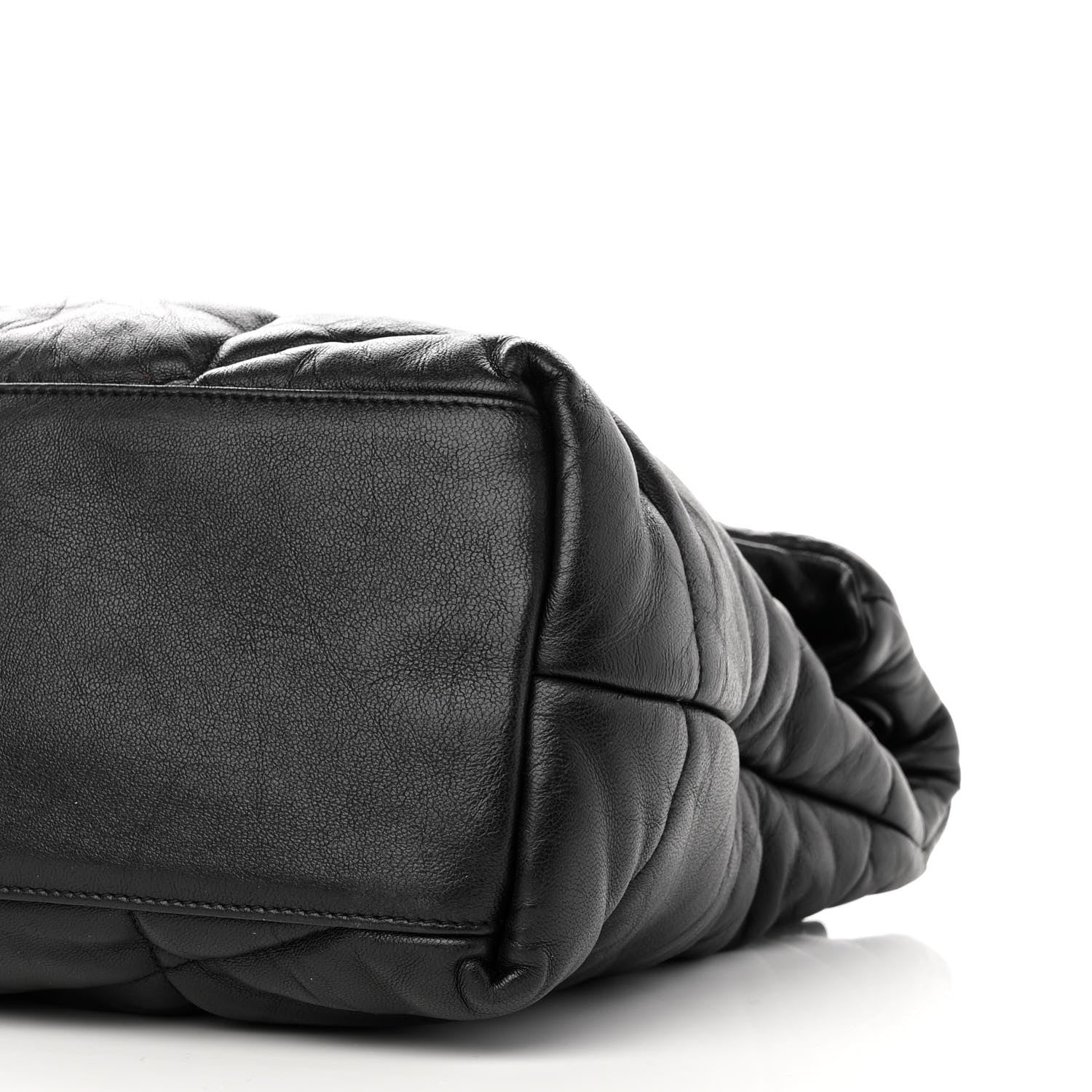 Saint Laurent Lambskin Quilted Monogram Monochrome Medium Loulou Puffer Chain Satchel Black 10 of 10