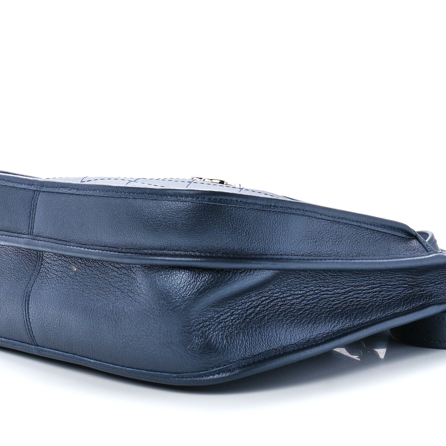 Calfskin Quilted Large Jungle Stroll Hobo Bag Navy