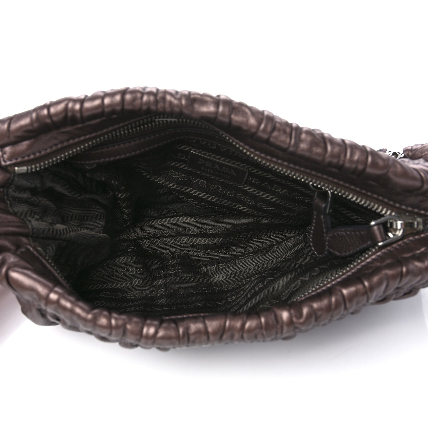 Prada Nappa Gaufre Mordore Chain Bag Brown 5 of 11