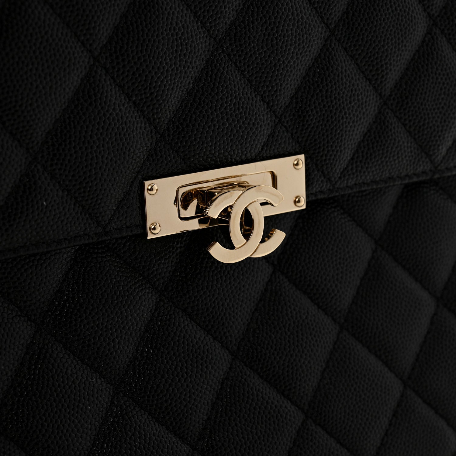 Chanel Caviar Quilted Medium Golden Class Pouch Black 9 of 11