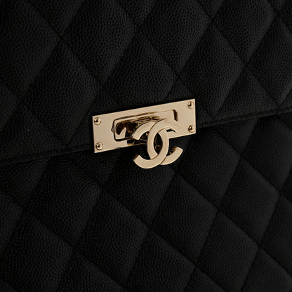Chanel Caviar Quilted Medium Golden Class Pouch Black 9 of 11