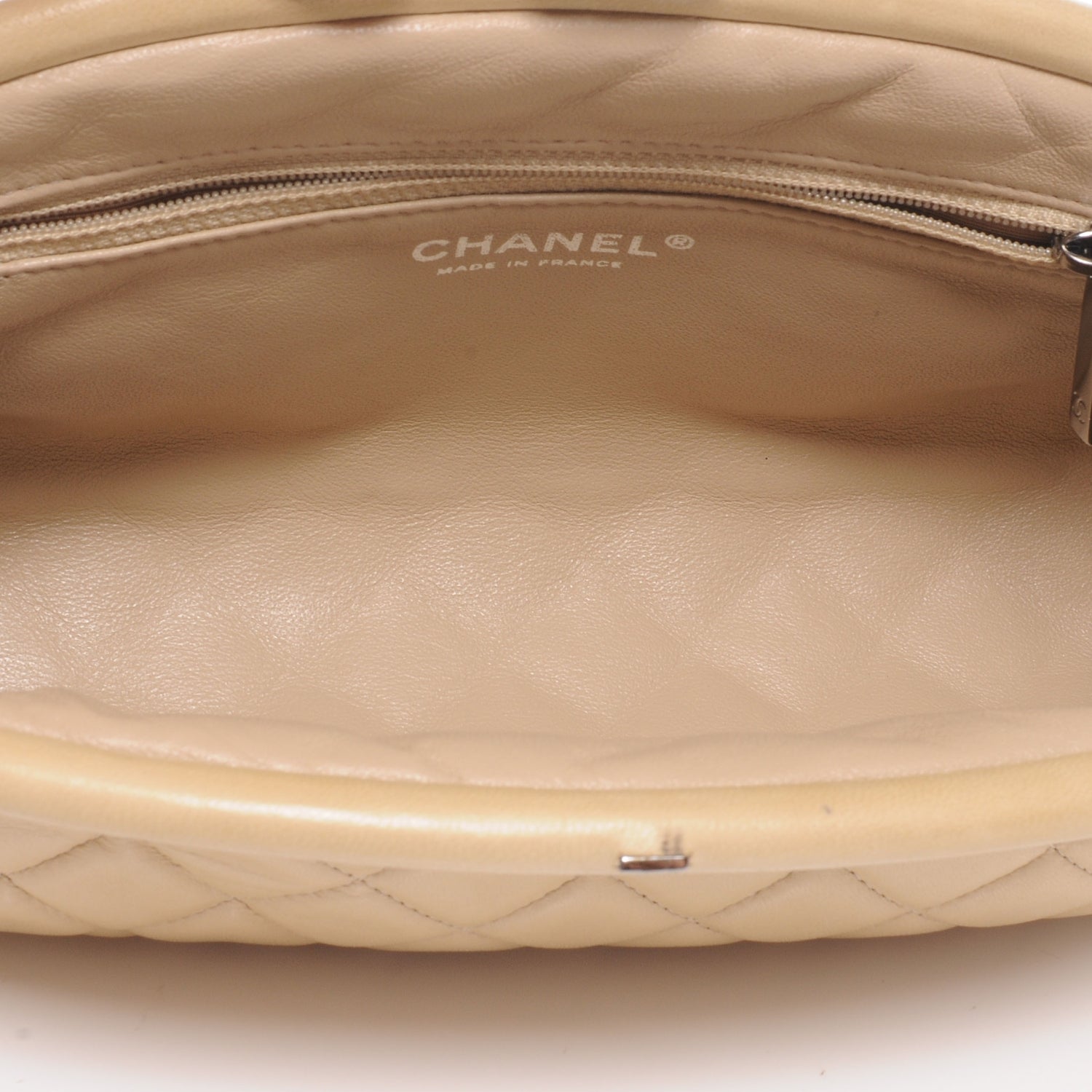 Chanel Lambskin Quilted Timeless Clutch Beige 5 of 7