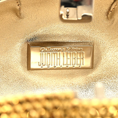 Judith Leiber Crystal Football Minaudiere Clutch Gold 6 of 10