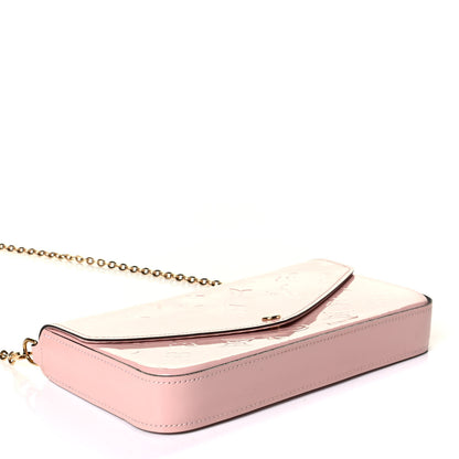 Louis Vuitton Vernis Felicie Chain Wallet Rose Ballerine 3 of 8