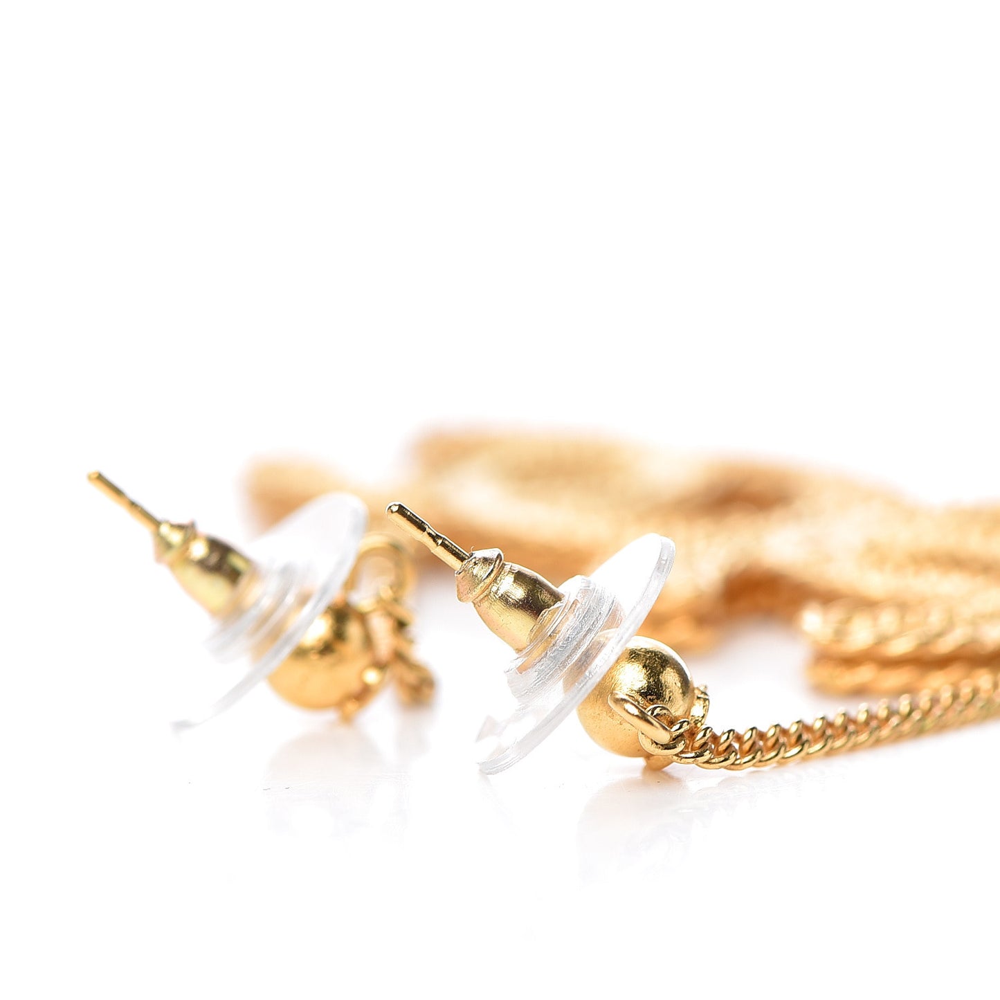 CC Drop Earrings Matte Gold