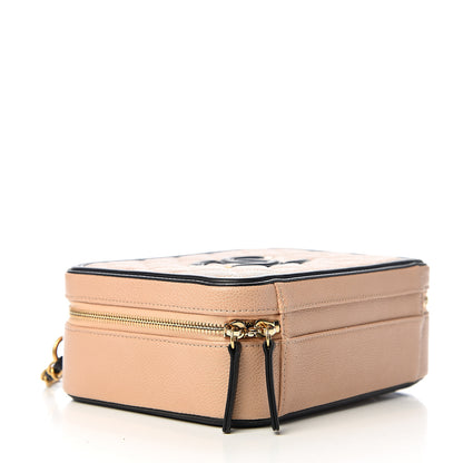 Chanel Caviar Quilted Medium CC Filigree Vanity Case Beige Black 3 of 11